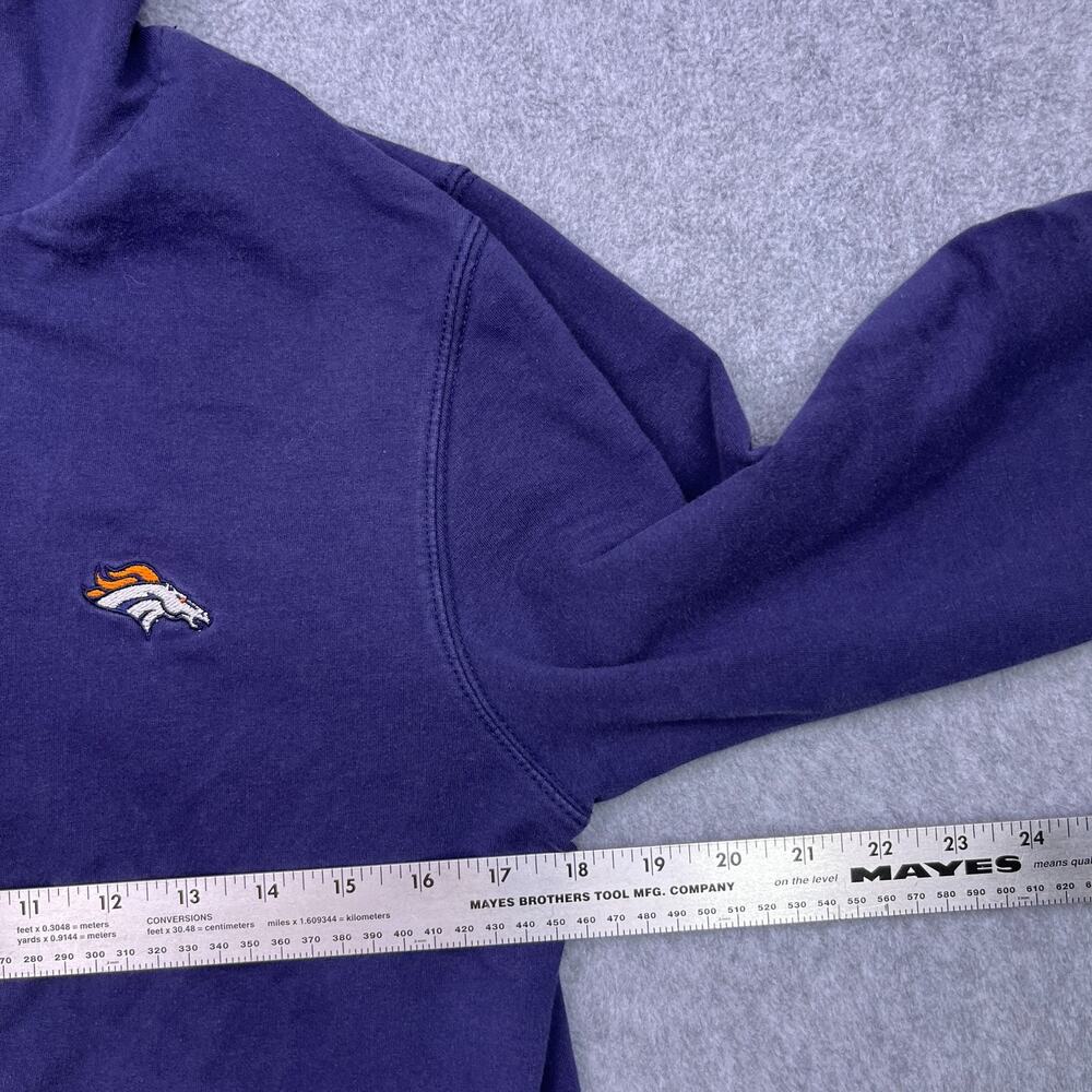 Reebok Denver Broncos Hoodie Mens Small Blue Football NFL Full-Zip Sweatshirt - Picture 10 of 11